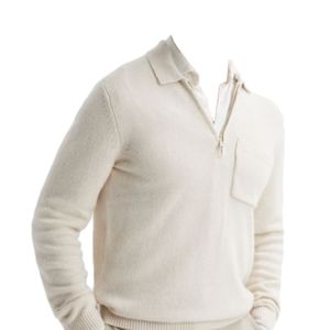 Reiss Wool Blend Half Zip Polo Jumper